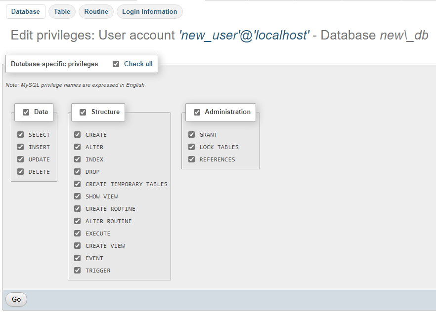 How to Create a Database in MySQL, Creating a Database Using phpMyAdmin 7