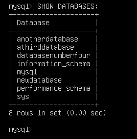 How to Delete a MySQL Database, Deleting a MySQL Database Through the Command-Line Interface 4