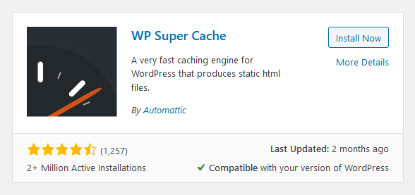 Optimize Website Speed with WP Super Cache, WP Super Cache – Installation and Overview