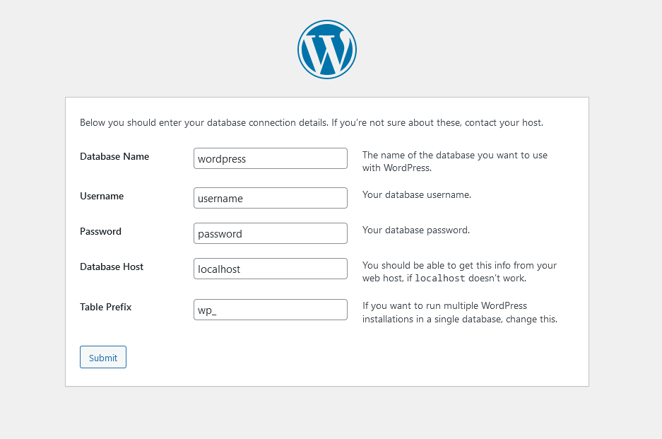 Why Is My Localhost WordPress So Slow?, 4. Follow the steps in WP’s installation wizard